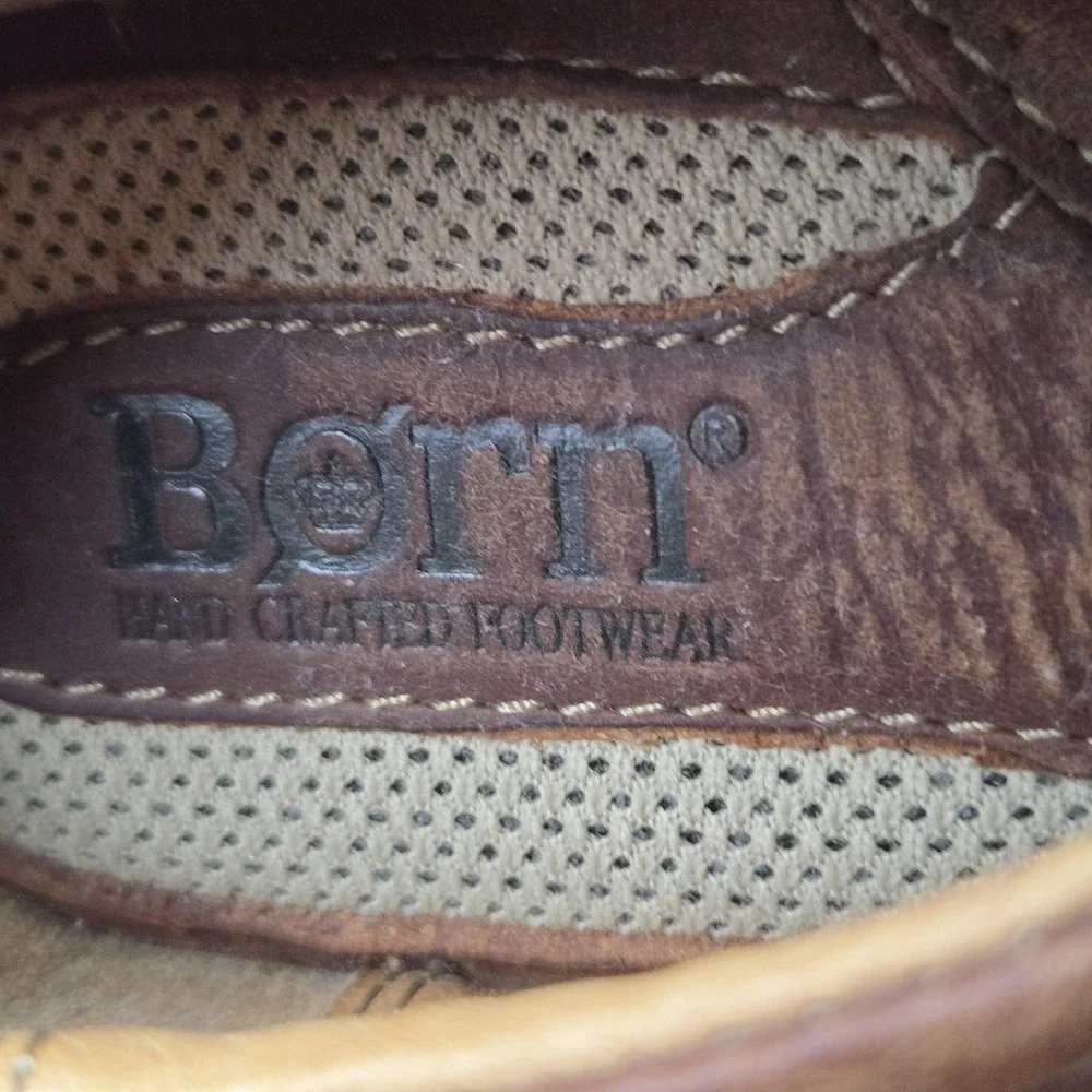 Born Mary Jane Shoes Girls Size 13 Brown Leather Floral Cutout Flats BC14256 F6